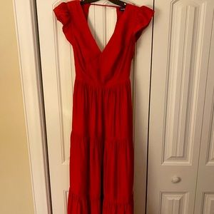 Express red maxi dress